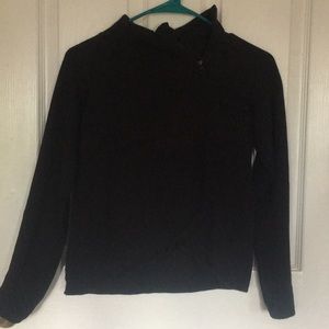 Black long sleeve shirt with zipper